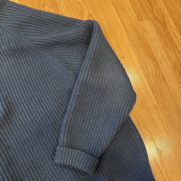 Vintage Islander Henley Sweater Canada Blue Chunky Knit Mens 48 XL Fisherman - Picture 5 of 5